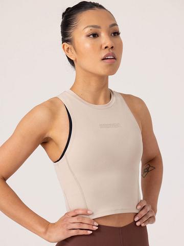 Women's Ryderwear Women Tanks Highlight Compression Tanks Mushroom | NZ2847TV