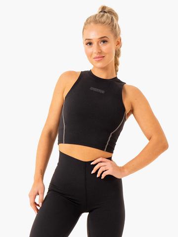 Women's Ryderwear Women Tanks Highlight Compression Tanks Black | NZ2895QZ