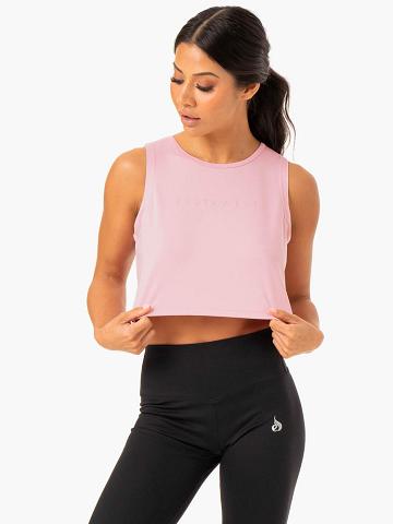 Women's Ryderwear Women Tanks Hybrid Muscle Tanks Pink | NZ3012MA