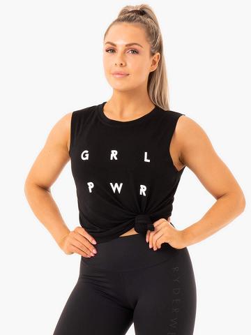 Women's Ryderwear Women Tanks Ladies Baller Tanks Black | NZ3025DN