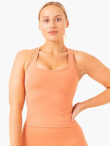 Women's Ryderwear Women Tanks NKD Frame Tanks Terracotta | NZ2831ZG