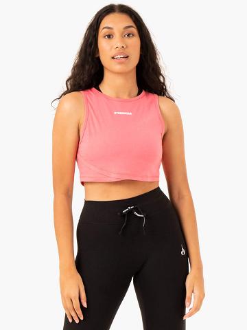 Women's Ryderwear Women Tanks Replay Cross Over Tanks Coral | NZ2823WY