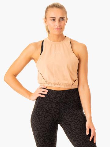 Women's Ryderwear Women Tanks Rotation Tanks Sandstone | NZ2808JJ