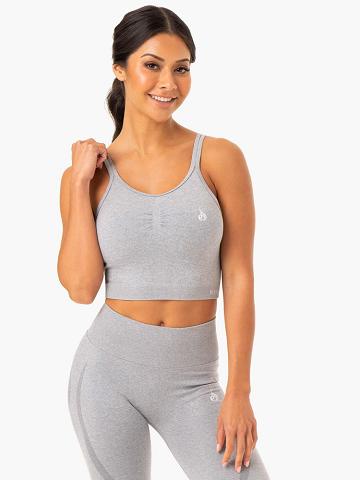 Women's Ryderwear Women Tanks Sculpt Seamless Tanks Grey Marl | NZ2994MA