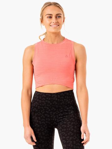 Women's Ryderwear Women Tanks Ultra Scoop Tanks Coral | NZ2926GL