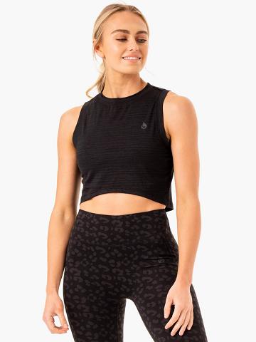 Women's Ryderwear Women Tanks Ultra Scoop Tanks Black | NZ2986IS