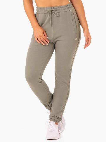 Women's Ryderwear Women Track Pants Base High Waisted Track Pants Khaki | NZ3054AP